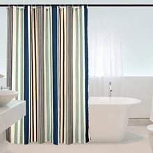 Vertical Stripes Elegant Polyester Fabric Shower Curtain Mildew Resistant Washable Bathroom Curtain Waterproof Bath Curtains hippo shadow water resistant fabric shower curtain