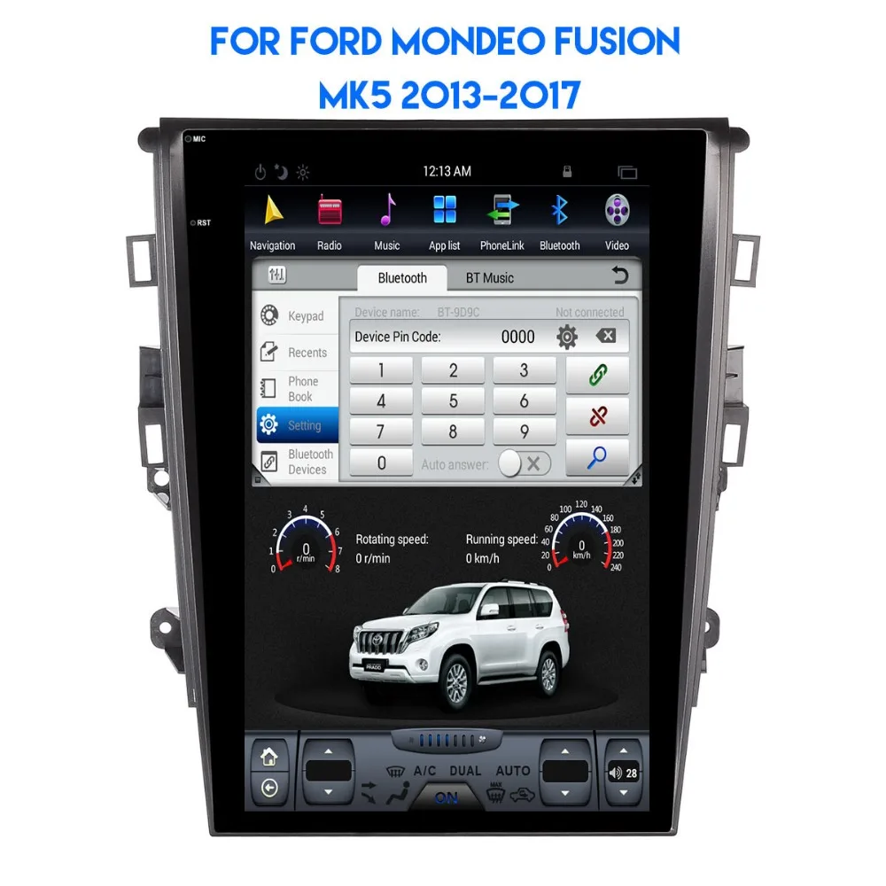 Для Ford Fusion Mondeo MK5 2013 2014 2015 2016 2017 Тесла стиль Android 9 0 автомобильное радио стерео GPS