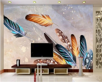 

beibehang papier peint mural 3d Moda moderna wallpaper rollstile europeo pavone piume soggiorno TV sfondo wall papers home decor