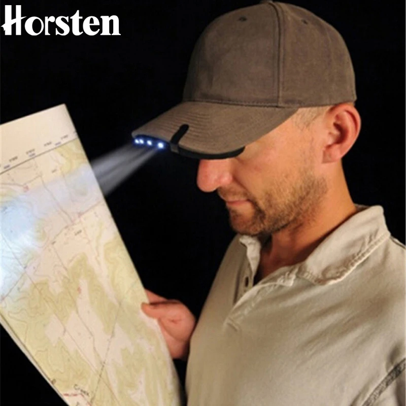 

Horsten New Iron Clip Head Lamp 5 LED Battery Powered Head Light For Fishing Camping Hunting Hiking Hat Torch Hunt Cap Headlight