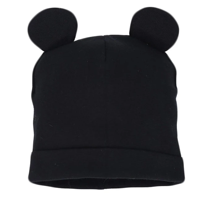 black hat Новая хлопковая детская шляпа, шарф, комплект, детский красивый комплект из шапки с ушками шапки бини шапки высокое качество для маленьких мальчиков и девочек шапки и шарфа комплект Детские шляпы реквизит для фотосессии - Цвет: black hat