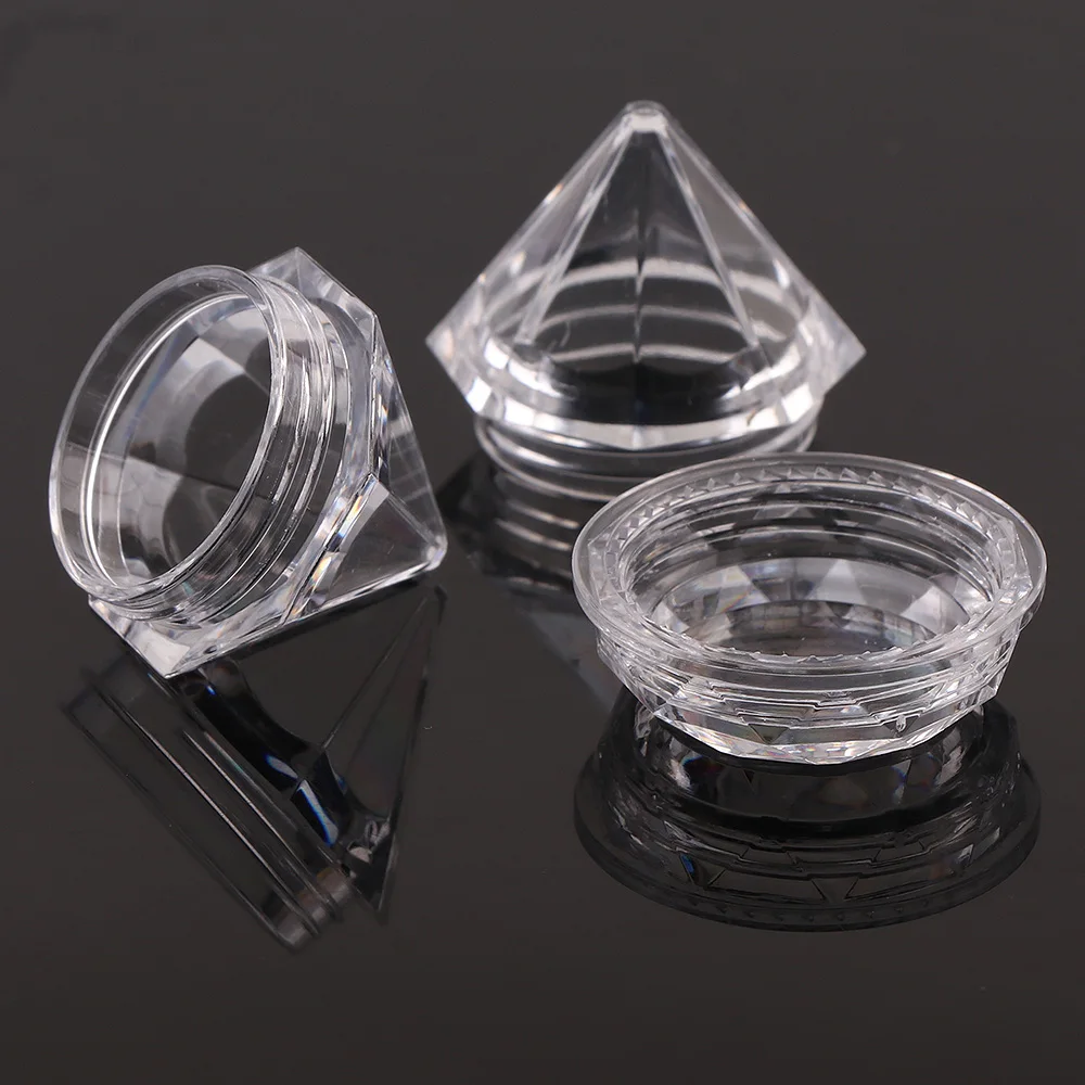 

12Pcs Empty Plastic Square Bottom Storage Box Nail Art Rhinestone Gems Jewelry Beads Display Storage Box Refillable Bottles