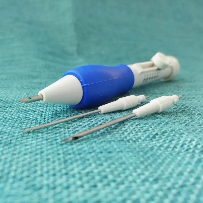 Ручка для вышивания игла инструмент для плетения причудливые ручки ручка 18aug10 - Цвет: Blue