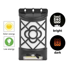 Креативный ПИР датчик движения пламя светильник-контролируемый Солнечный настенный светильник s эффект пламени лампы Настенные Лампы наружный дом