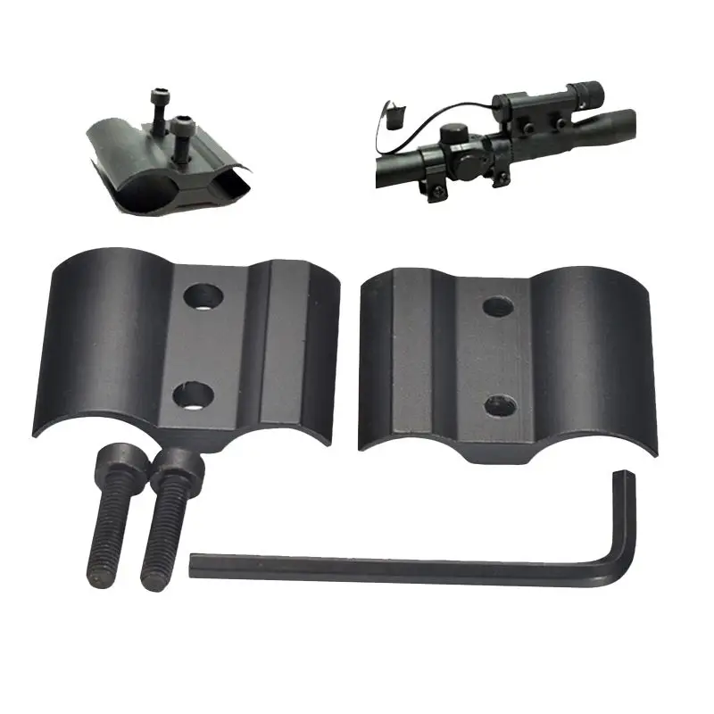 

Tactical Gun Barrel Scope Ring Clip Mounts Outdoor Hunting Gun Flashlight Torch Laser Sight Holder Sighting Telescope Clamp