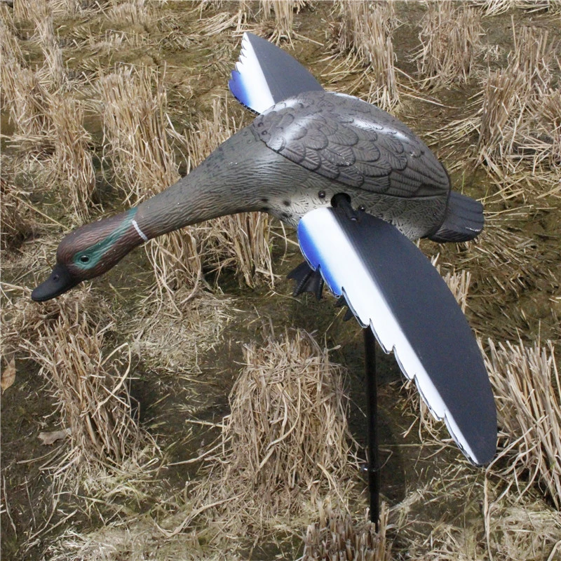 

PDDHKK Outdoor Plastic Duck Hunting Decoy Electric Rotating with Magnet Spinning Wings Remote Control 50-100m for Duck Hunting