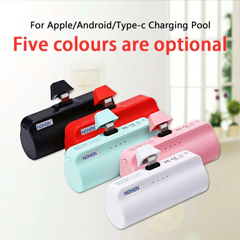 NOHON Mini Pocket Power Bank 3000 мАч маленький портативный внешний аккумулятор для быстрой