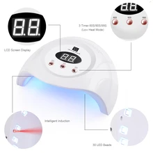 УФ светодиодный светильник для ногтей с 30 шт. светодиодный бисер умный датчик инфракрасная индукция 90 Вт сушка ногтей; уход для всех ногтей Клей полировка