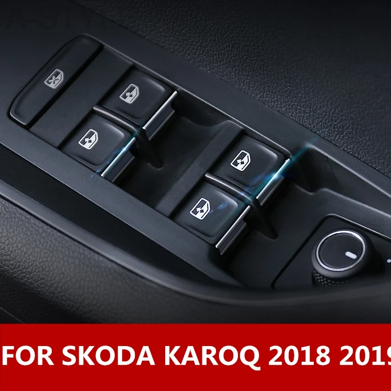 Для SKODA KAROQ 2018 2019 автомобильный переключатель крышка кнопки наклейка отделка