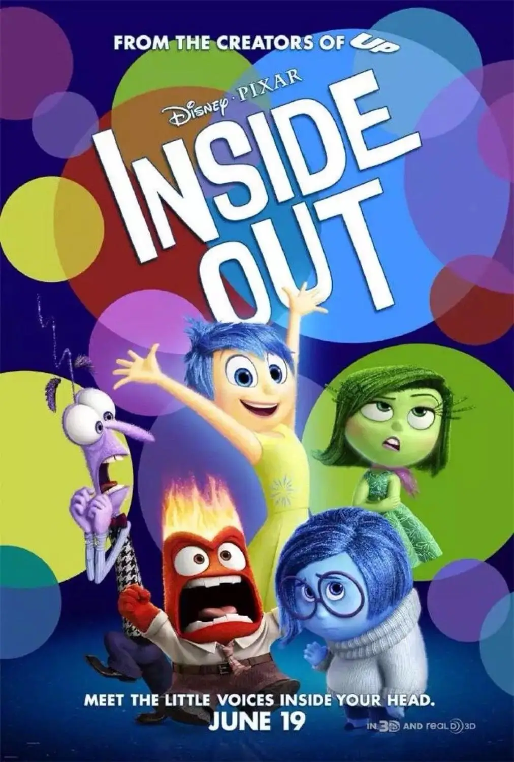 N1051 наизнанку Pixar милый Catoon Фильм стикер на стену шелковая ткань плакат искусство домашний декор яркий
