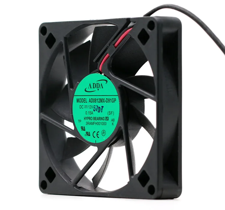 Оригинальный Для ADDA AD0812MX D91GP 8015 12 В 0.15A 2 провода ультра тонкий бесшумный тихий