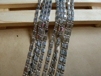 

Free shipping bracelet necklace material DIY accessories Jewelry parts brass chain3.1*8mm silver smb1084