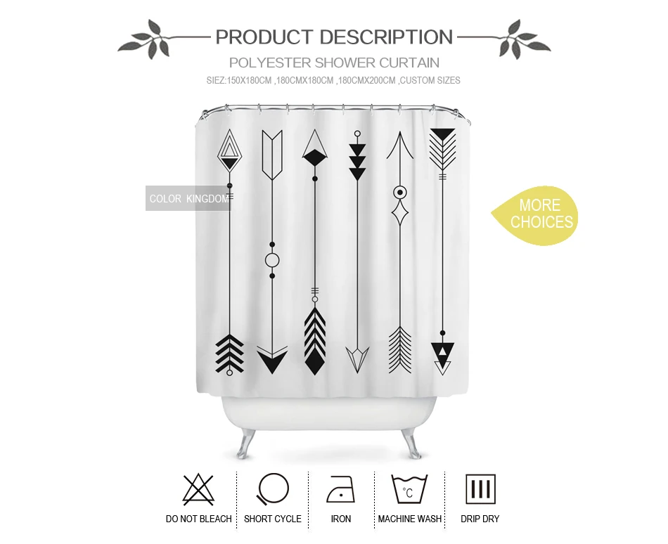 Sweetenlife 180x200 см, занавеска для ванной, занавеска для душа со стрелками и перьями, водонепроницаемая занавеска, полиэфирная ткань, занавеска для ванной