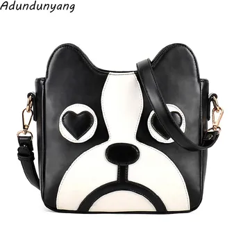 

Bags for Women 2018 Kawaii dog Bag Handbags clutch Bag Phone Wallet Crossbody Messenger black Purse