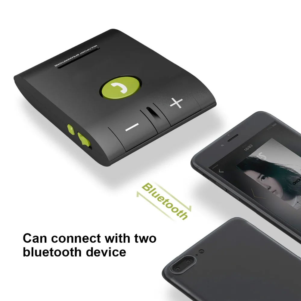 Siparnuo громкая связь в автомобиль Wilress Bluetooth Car Handsfree V4.1 свободная рука A2DP Шум