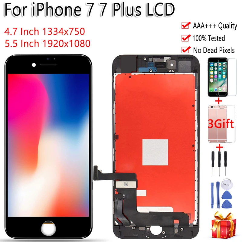

AAA Original LCD For iPhone 7 A1660 A1778 A1779 LCD Display Touch Screen Assembly For iPhone 7 Plus A1661 A1785 A1784 Display