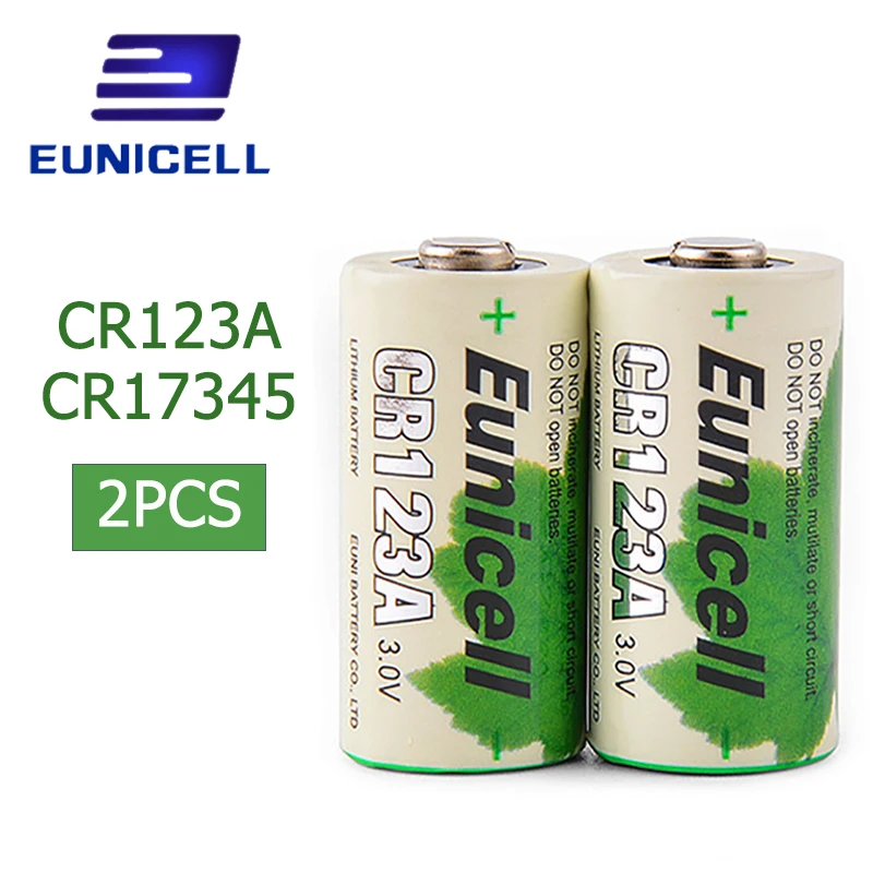 

2pcs/lot CR123A 16430 CR 123A CR17345 KL23a VL123A DL123A 5018LC EL123AP SF123 3V Non-Rechargeable 1400mAh Lithium Battery