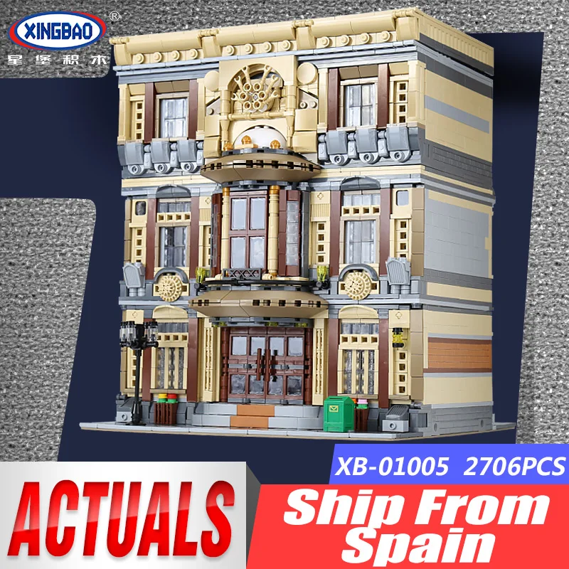 

XingBao 01005 Creative MOC City Street View Series The Maritime Museum Set Children Building Blocks Bricks Toys Birthday Gifts