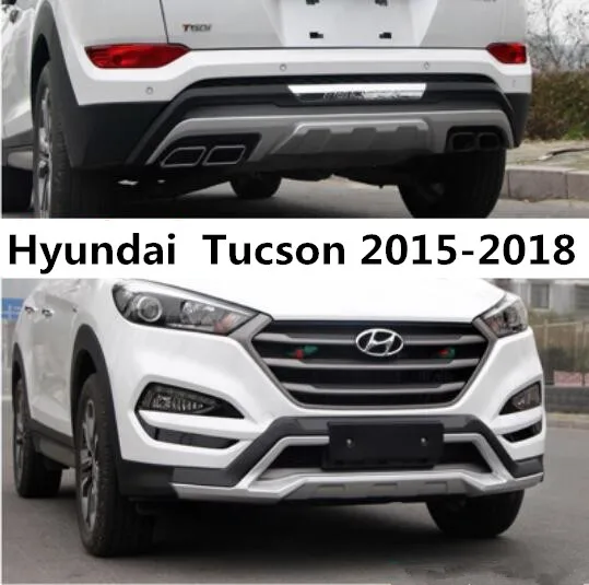 

ABS CHROME CAR FRONT+REAR BUMPERS PROTECTOR GUARD SKID PLATE FIT FOR Hyundai Tucson 2015 2016 2017 2018