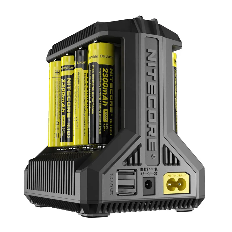 Nitecore i8 интеллектуальное зарядное устройство 8 слотов 4A выход Смарт для IMR18650 16340