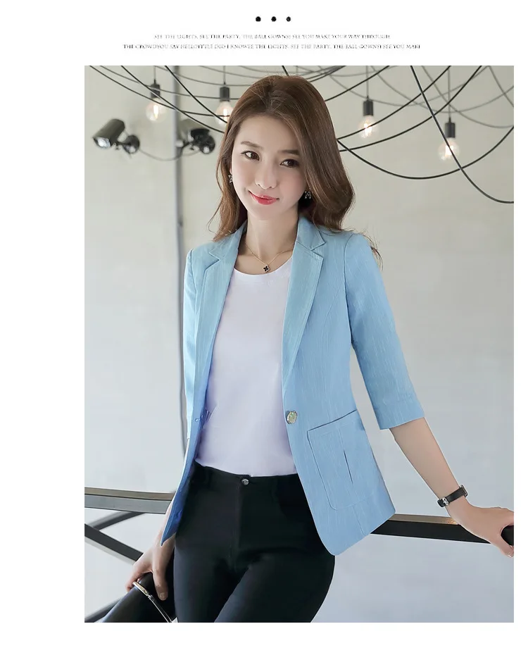 2018 Spring Summer New Small Suit OL Commuter One Buckle Blazer Jacket Office Lady Temperament Capable Blazer