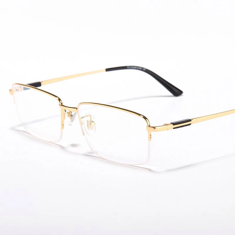 

Viodream Pure Titanium Business super Light half Glasses Frame optical Eye Glasses Spectacles Frames For Men Oculos De Grau