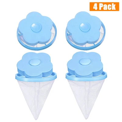4PCS Blue Pet мех Catcher одежда очищающий шар многоразового использования для удаления меха Бытовая стирка удаление волос плавающий очиститель для стиральной машины - Цвет: 4PCS Blue