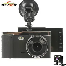 Skydot 4.0 дюймов IPS Экран Видеорегистраторы для автомобилей Камера с Двойной объектив регистраторы Full HD 1080 P Ночное видение Авто Видео Регистраторы 170 градусов видеорегистраторы