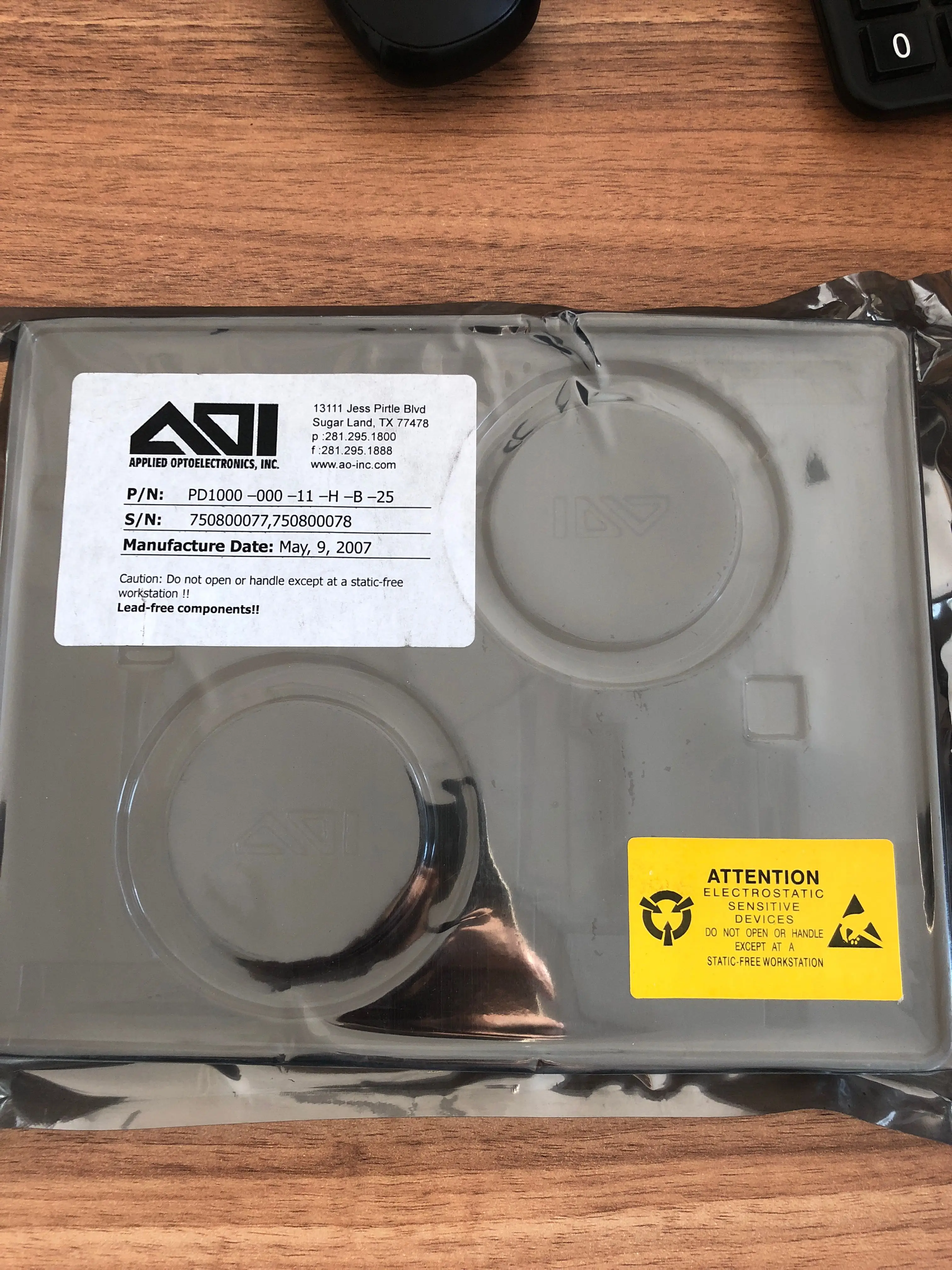 

2pcs/lot AOI PD1000-000-11-H-B-25 without connector