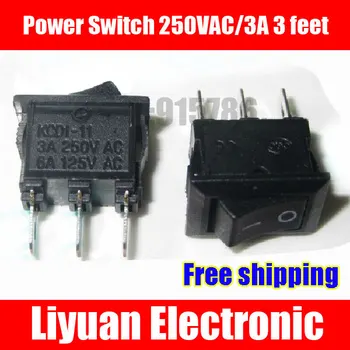 

Free shipping Free shipping Power Switch / Ship switch 117S / rocker switch 8.5 * 13.5MM brass feet 250VAC/3A 3 feet