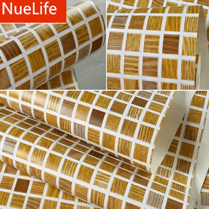 

0.53x10m Mosaic Small Checker Square Pattern Wallpaper Restaurant Living Room Bedroom Bedside Coffee Shop Backdrop Wallpaper