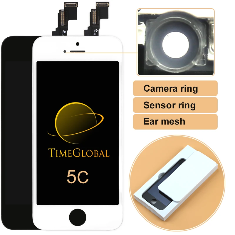2pcs Free ship Alibaba china clone lcd For iPhone 5C display with Touch Screen Digitizer Assembly