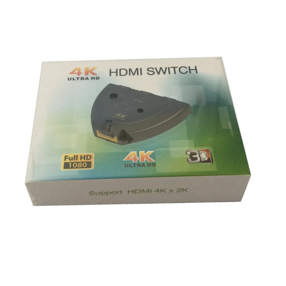 Лидер продаж, 4 К* 2 К 3D Mini 3 Порты и разъёмы HDMI коммутатора 1.4b 4 К Switcher HDMI Splitter 3 в 1 из Порты и разъёмы концентратора для DVD HDTV XBOX PS3 PS4 1080 P