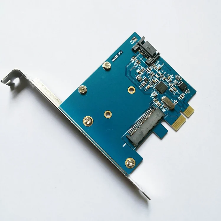 5 шт./лот PCI E на mSATA SSD + SATA3 комбинированный расширительный преобразователь адаптер