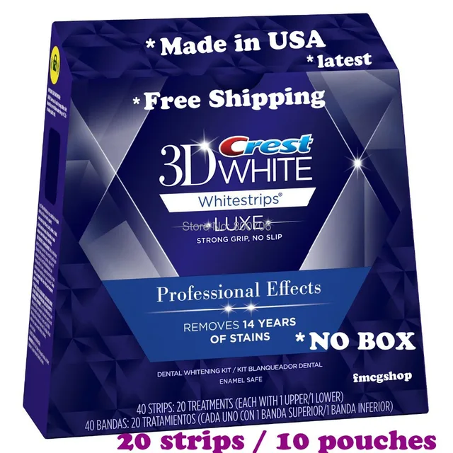 10 Pouches 20 Strips Crest 3D Whitening LUXE Professional ...