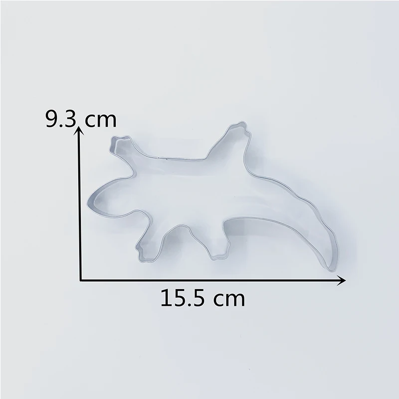 KENIAO Gecko Cookie Cutter For Kids Birthday Party Biscuit / Fondant / Pastry Bread Cutter-15.5 x 9.3 cm-Stainless Steel