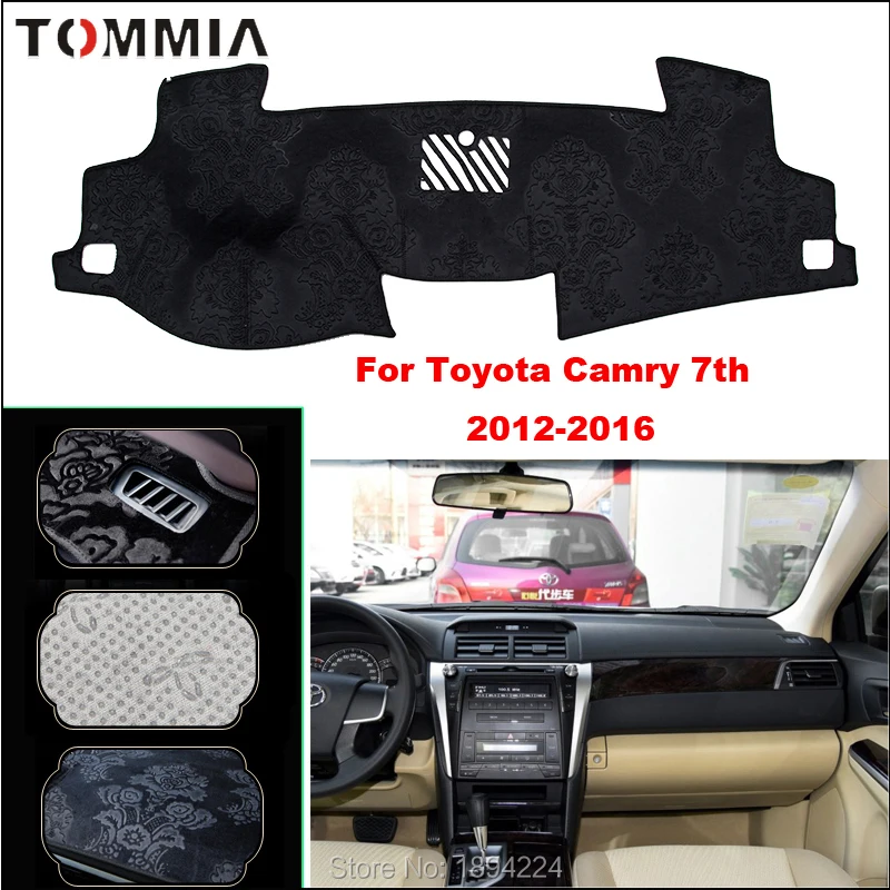 

Tommia Car Dashboard Cover Mat Light Avoid Pad Photophobism Anti-slip protection Mat For Toyota Camry 7th 2012-2016