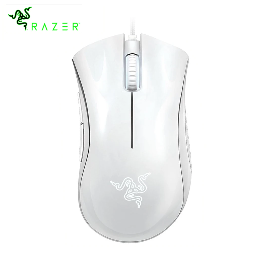 

Original Razer DeathAdder 2000 Wired Ergonomic Gaming Mouse Green LED Blacklight Right-handed Design For Laptop PC Gamer