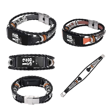 

New Retro National Style DIY Watch Strap For Fitbit Inspire Sport Watch DIY Wristband Replace Accessories For Fitbit Smart Band