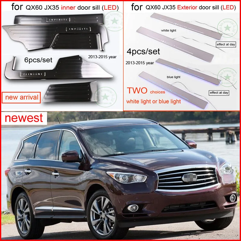 For Infiniti Jx35 Qx60 Thicken Led Light Door Sill Scuff Plate 2017 Aliexpress