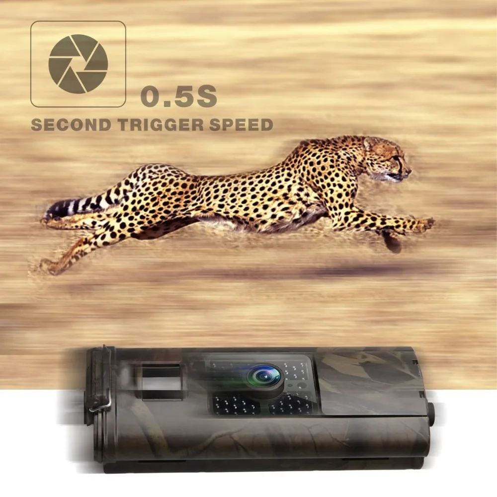 Камера для охоты фотоловушка 16 МП 2G MMS GSM SMS 1080P ночное видение 940nm инфракрасная