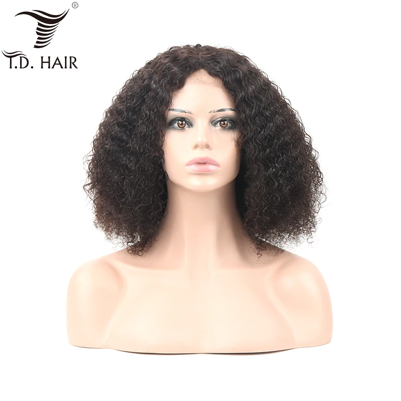 

Brazilian Kinky Curly 4x4 Lace Frontal Wigs with Baby Hair 130% 150% 180% Density Curly Human Hair Wig With Pre plucked Hair
