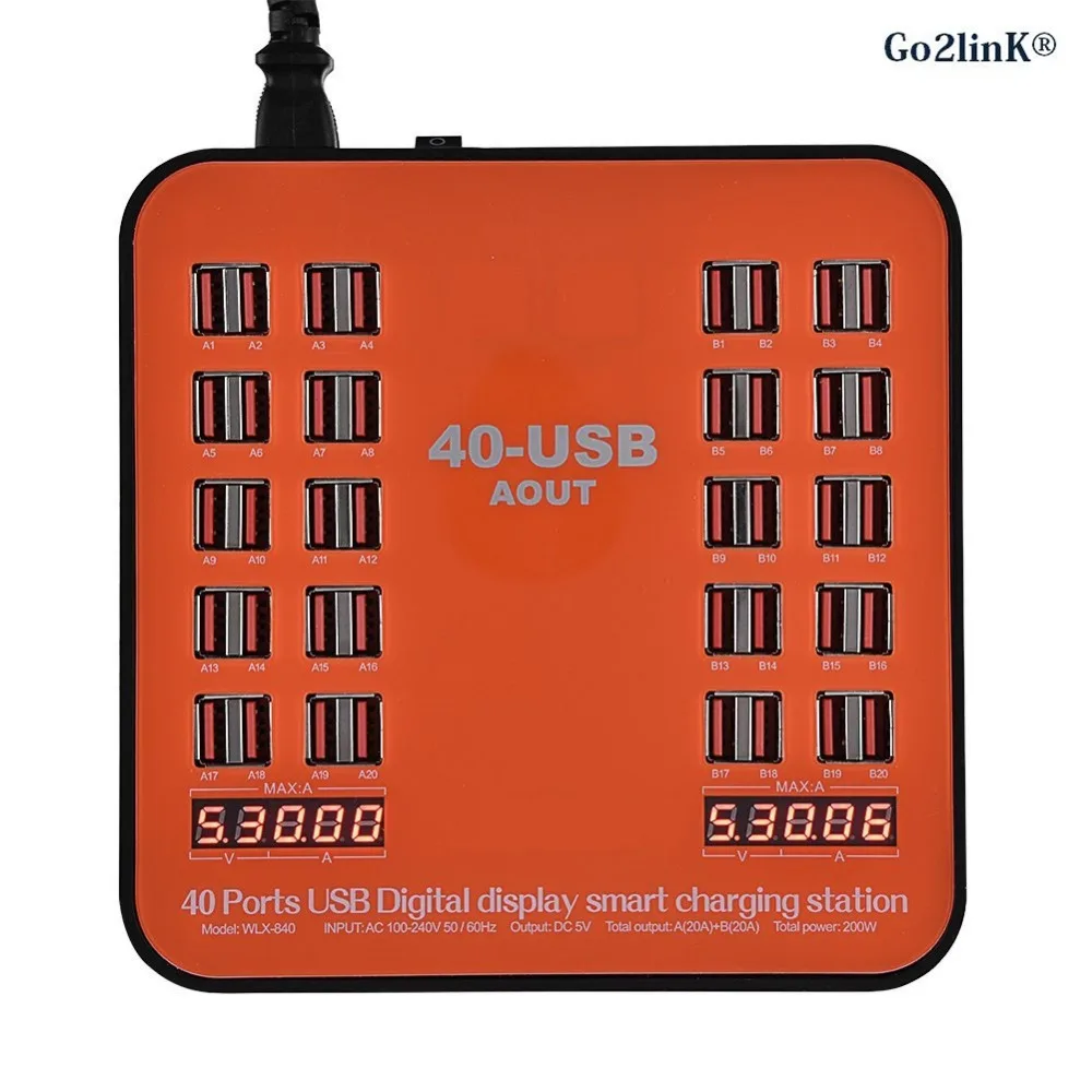 USB зарядное устройство Go2linK на 40 портов 200 Вт 30 А|usb charger|charger mobilecharger mobile phone |