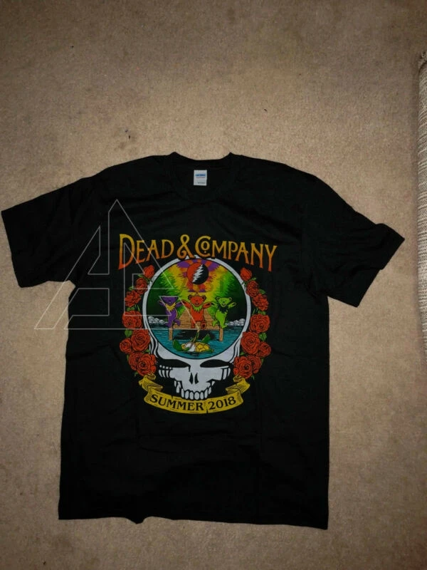 Новая летняя черная рубашка с надписью Grateful Dead & and Company|Футболки| |