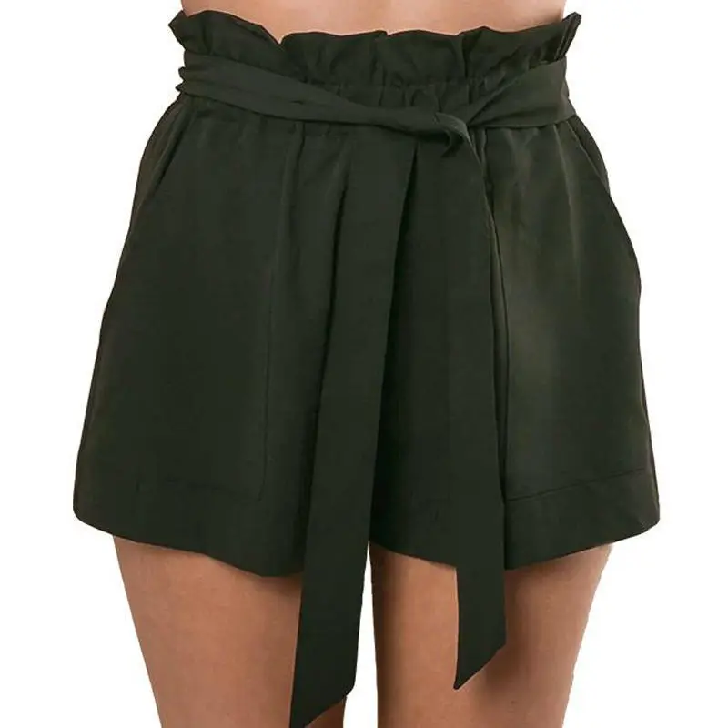 

017 Fashion Sexy Hot Summer Casual Pants Beach High Waist Short Fashion Lady's Women S-XL