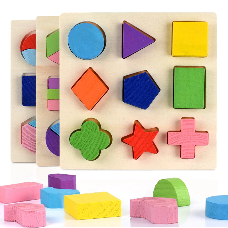 Geometrie Puzzles Matching Spielzeug Kinder pädagogisches Lernen 