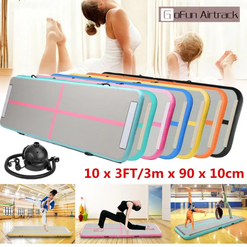 التمارين الرياضية قابلة للنفخ AirTrack تراجع الهواء المسار الطابق الترامبولين مضخة هواء كهربائية للاستخدام المنزلي/تدريب/التشجيع/شاطئ