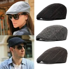 Vintage Adjustable Beret Caps Outdoor Sun Breathable Bone Brim Hats Womens Mens Herringbone Solid Flat Berets Cap Hat