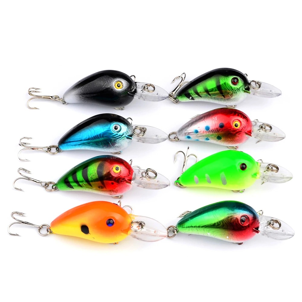 8pcs kosadaka wobler fishing lures 60mm 7.5g,assorted colors quality