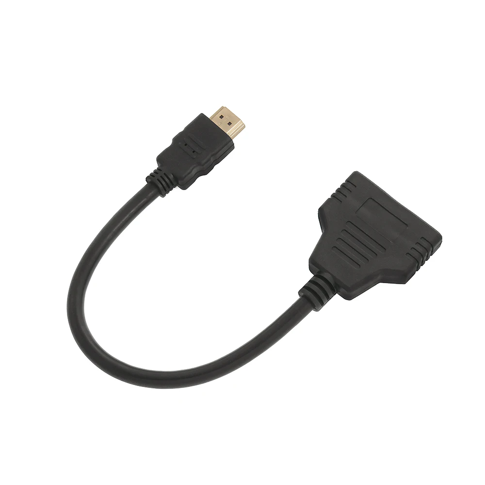 Кабель разветвитель HDMI 1 Male To Dual 2 Female Y Splitter адаптер в HD LED LCD TV 30 см сплиттер
